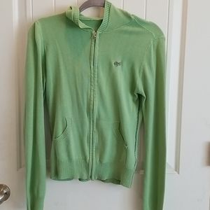 Fox Riders Co Full Zip Hoodie Sweater Green